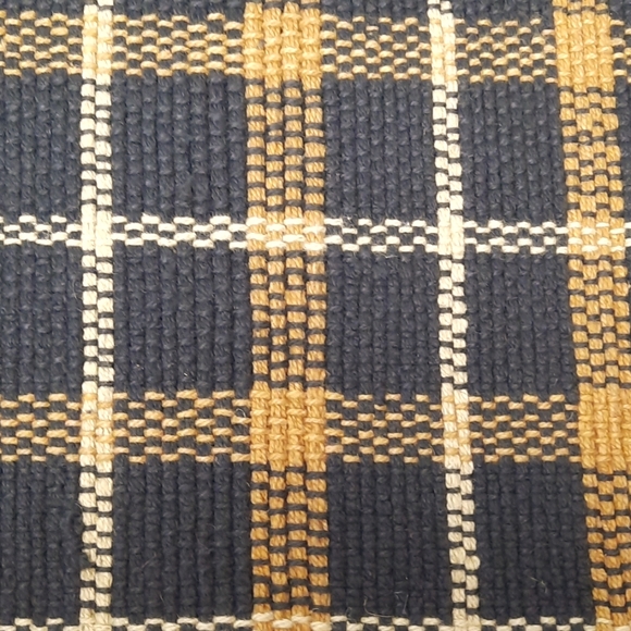 Set 4 Placemats Tablemat Woven Cotton Black Cream Tan 12" x 18" Washable - Picture 3 of 5